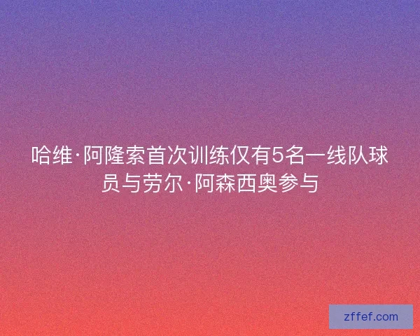 哈维·阿隆索首次训练仅有5名一线队球员与劳尔·阿森西奥参与 哈维·阿隆索首次训练仅有5名一线队球员与劳尔·阿森西奥参与